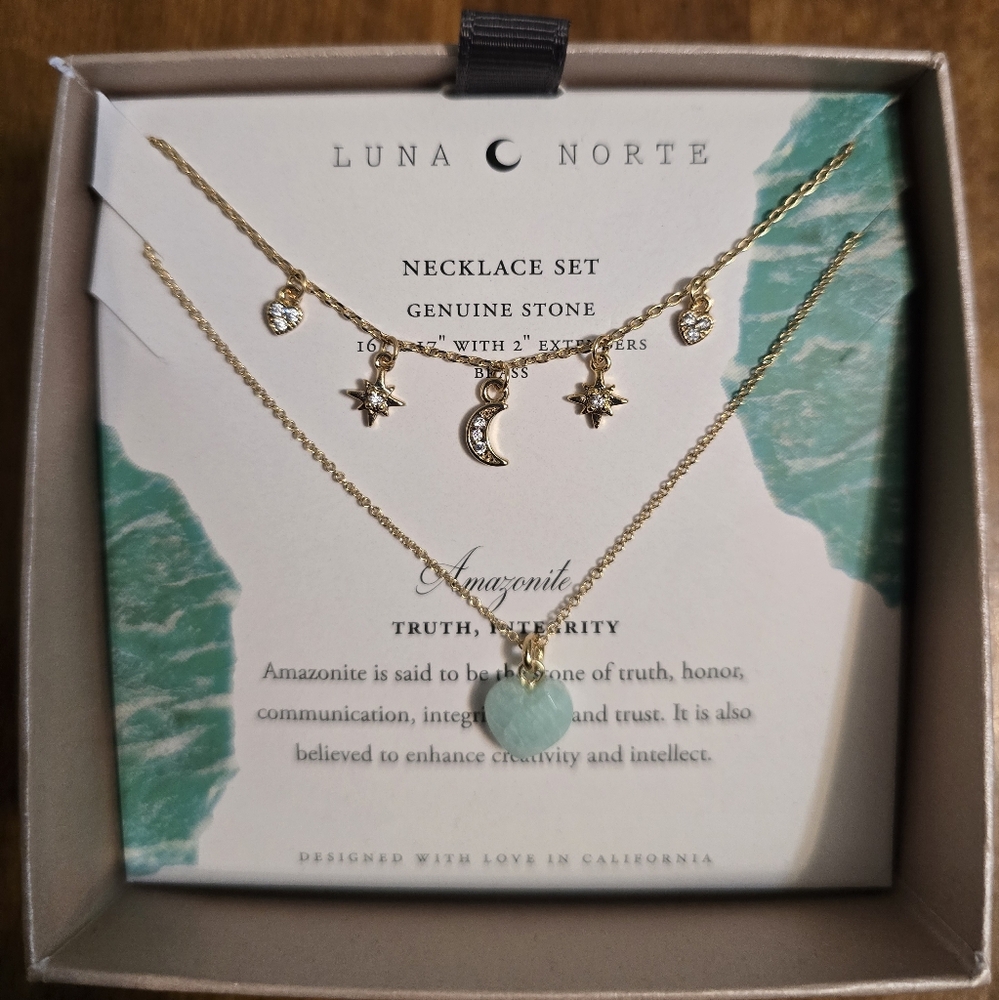 Luna Norte Amazonite Necklace Set